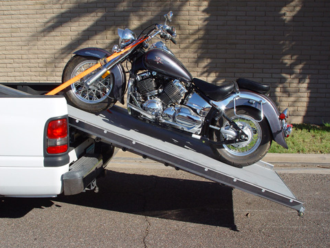 loader motorcycle truck bed pickup loading mc